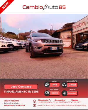VENDUTA Jeep Compass 2.0 Multijet II aut. 4WD Limited