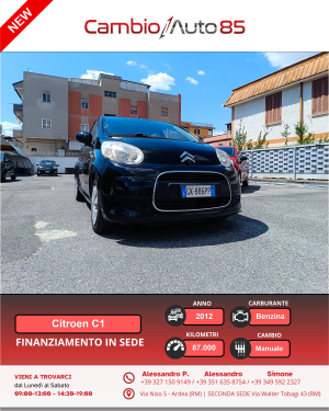 VENDUTA Citroen C1 1.0 5 porte Seduction