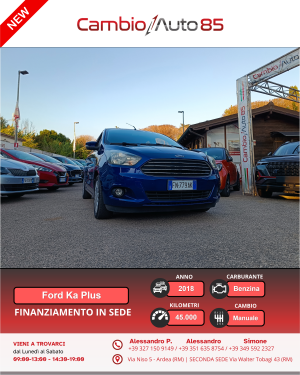 Ford Ka 1.2 Ti-VCT 85CV Ultimate
